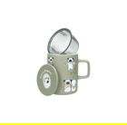 Cana cu infuzor si capac, Dogs, Brandani, 8x11.5 cm, portelan New Bone China/inox