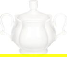 Zaharnita cu capac, Queen, Brandani, 14x9x11 cm, portelan New Bone China