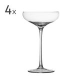 Set 4 pahare de sampanie, Smooth, Brandani, 10x18 cm, portelan New Bone China