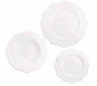 Serviciu de masa 18 piese, Queen, Brandani, portelan New Bone China, alb