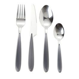 Set tacamuri 16 piese, Grey Pearl, Brandani, 16.5x16.5x21 cm, inox