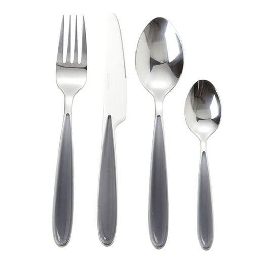 Set tacamuri 16 piese, Grey Pearl, Brandani, 16.5x16.5x21 cm, inox