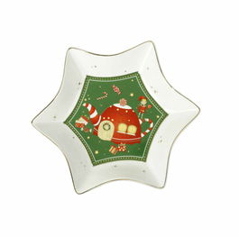 Platou servire, Elfomagia, Brandani, 20x20 cm, portelan New Bone China
