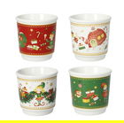 Set 4 pahare, Elfomagia, Brandani, 6x6 cm, portelan New Bone China