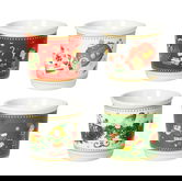 Set 4 pahare, Elfomagia, Brandani, 6x6 cm, portelan New Bone China