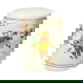 Recipient cu capac, Cuccioli Happy Kids, Brandani, 10x14.5 cm, portelan New Bone China