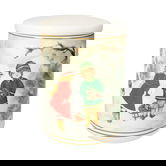Recipient cu capac, Cuccioli Romantic Kids, Brandani, 10x14.5 cm, portelan New Bone China