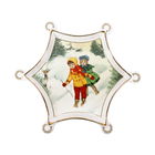 Platou servire, Cuccioli Happy Kids, Brandani, 20x20 cm, portelan New Bone China