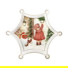 Platou servire, Cuccioli Girl, Brandani, 20x20 cm, portelan New Bone China
