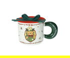 Cana cu capac, Ribbon Green, Brandani, 9.5x8.5 cm, portelan New Bone China