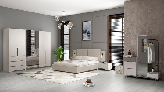 DORMITOR COMPLET ANABEL 180X200CM SALTEAUA SI SOMIERA rabatabila INCLUSE