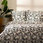 Lenjerie de pat Floral Hamptons, Homla, 160x200 cm, bumbac, alb/negru