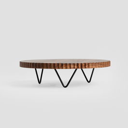 Platou Rillet, Homla, 34x9 cm, lemn/metal, maro/negru
