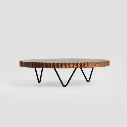 Platou Rillet, Homla, 34x9 cm, lemn/metal, maro/negru
