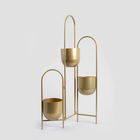 Suport pentru flori Floero, Homla, 49x14x80 cm, metal, auriu