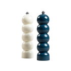 Set 2 rasnite pentru sare/piper Spice Bubble, Homla, 21 cm, lemn/inox/plastic, alb/albastru