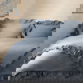 Lenjerie de pat Morain, Homla, 140x200 cm, microfibra, albastru