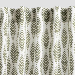 Draperie Ranza, Homla, 140x250 cm, bumbac/poliester, alb/verde