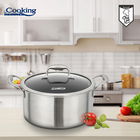Oala cu capac Titanium3, Cooking by Heinner, 20x10 cm, 2.8 L, inox/sticla, argintiu