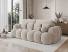 Canapea extensibila 3 locuri ELTAP, Cotonn, 256x119x105 cm, lemn/poliester, bej deschis