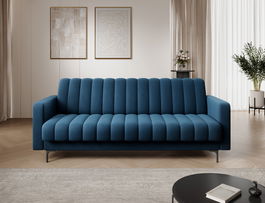 Canapea extensibila 3 locuri ELTAP, Roneyy, 212x89x86 cm, lemn/poliester, albastru
