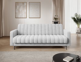 Canapea extensibila 3 locuri ELTAP, Roneyy, 212x89x86 cm, lemn/poliester, gri deschis