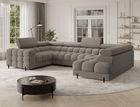 Coltar extensibil dreapta 3 locuri ELTAP, RT-20ROY, Fectory, 346x205x93 cm, lemn/poliester, maro