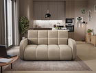 Canapea extensibila 3 locuri ELTAP, Deverio, 154x103x83 cm, lemn/poliester, bej