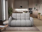 Canapea extensibila 3 locuri ELTAP, Deverio, 154x103x83 cm, lemn/poliester, gri deschis