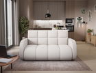 Canapea extensibila 3 locuri ELTAP, Deverio, 154x103x83 cm, lemn/poliester, alb