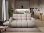Canapea extensibila 3 locuri ELTAP, Deverio, 154x103x83 cm, lemn/poliester, bej deschis
