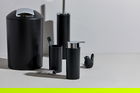 Set de baie 4 piese Calvo, Wenko, ABS/metal, negru/argintiu