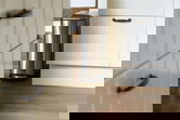 Cos de gunoi cu pedala Design, Wenko, 23.5x41x55 cm, inox/polipropilena, argintiu/negru