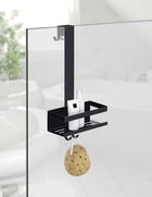 Etajera suspendata pentru baie Bribano Uno, Wenko, 23x18x44.5 cm, inox, negru