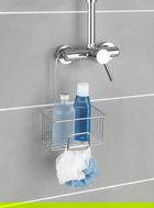 Etajera suspendata pentru baie Milito, Wenko, 18x13x28.5 cm, inox/PET, argintiu