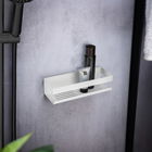 Etajera pentru baie Genova, Wenko, 30x10.5x8 cm, inox, alb