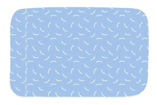 Patura pentru calcat Air Comfort, Wenko, 130x65 cm, bumbac, albastru/alb