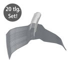 Set 20 umerase Alessia, Wenko, 41x0.5x21.5 cm, metal/PVC, argintiu/gri