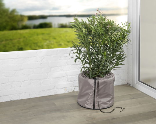 Geanta termica pentru ghivece Thermo, Maximex, 45x55 cm, poliester, bej/negru