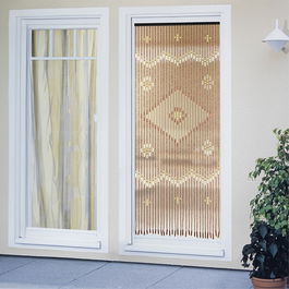 Perdea decorativa pentru usa Rhombus, Maximex, 90x200 cm, lemn/bambus, multicolor