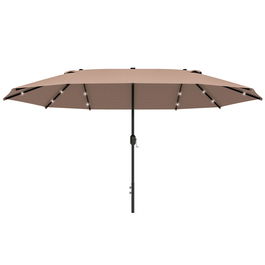 Outsunny Parasolar Oval Khaki 440 x 260 cm | Aosom Romania