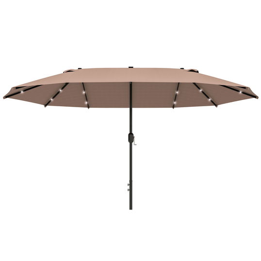 Outsunny Parasolar Oval Khaki 440 x 260 cm | Aosom Romania