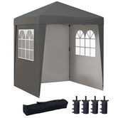 Outsunny Tonelă barnum de grădină pop-up pliabil reglabil în înălțime protecție UV 30+ 3 pereți laterali gri | Aosom Romania