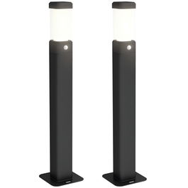 Outsunny Set de 2 lampi de exterior, stalpi luminoase LED, Etanche IP65, Lumina pentru alei si drumuri, negru | Aosom Romania