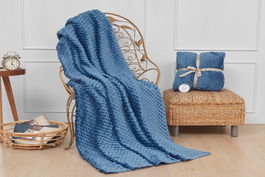 Patura Double, Ipeksoft - Indigo, Aksu, Poliester