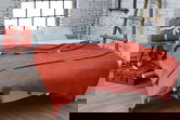 Patura Double, Pom Pom - Tile Red, Dolce Bonita Home, 60% bumbac/30% acril/10% poliester
