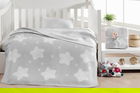 Patura bebelusi, Star - Light Grey, Dolce Bonita Home, 75% BUMBAC/15% ACRIL/10% POLIESTER