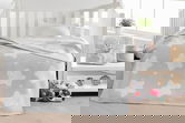 Patura bebelusi, Star - Light Grey, Dolce Bonita Home, 75% BUMBAC/15% ACRIL/10% POLIESTER