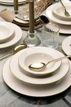 Serviciu de masa, Beros, 973BRS3168, Portelan , Farfurie intinsa 25x25x2 cm, Crem