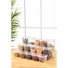 Set recipiente depozitare, Fremont, 964FRM5376, Plastic , 10 x 10 x 9,5 cm/ 550 ml, Alb